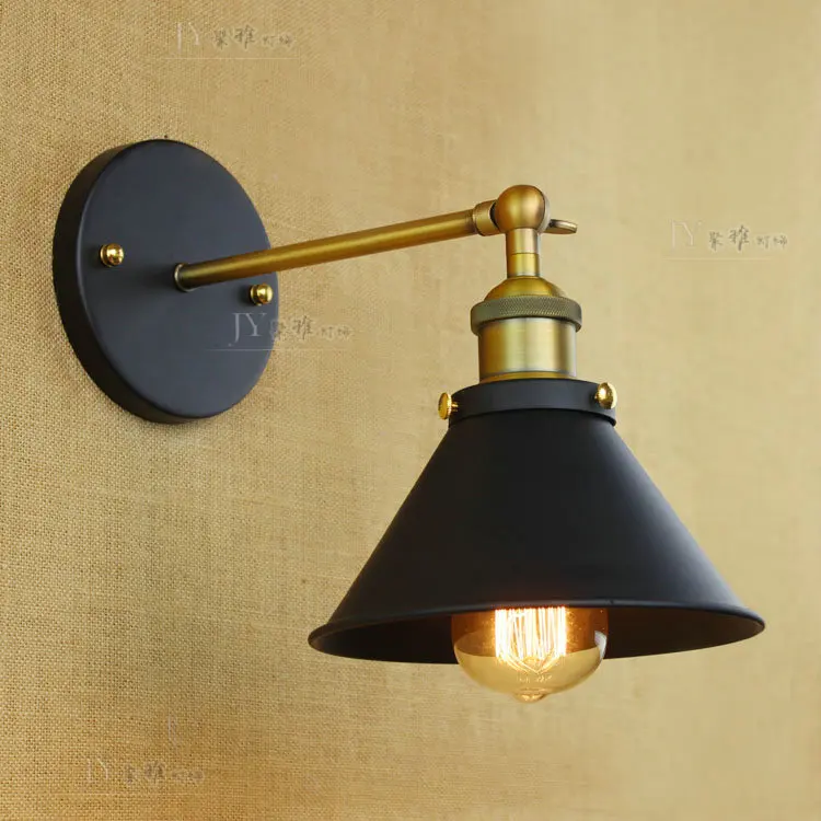 American minimalist industrial style retro gold bronze decoration old corridors before the mirror wall lamp loft | Лампы и освещение