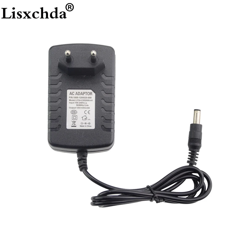 1 шт. 12V2A AC 100 V-240 адаптер конвертер DC 12V 2A 2000mA Питание ЕС Штекер 5,5 мм x 2,1 мм для Светодиодный CCTV