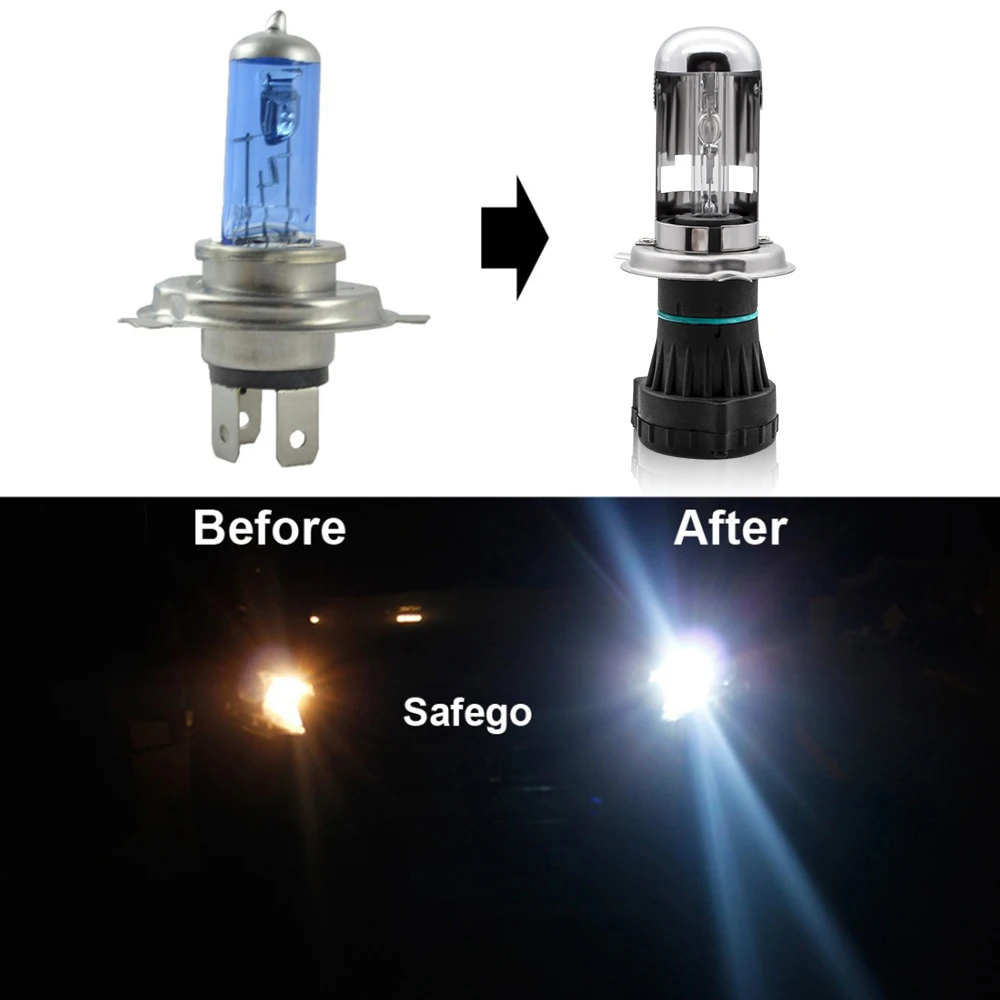 Биксеноновые HID лампы Safego переменный ток 35 Вт биксеноновые H4 9004 9007 H13