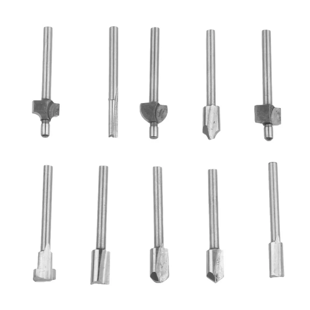 Новый 10 шт. 1/8 &quot 3 мм мини хвостовика HSS фрезы файлы Dremel вращающихся комплект