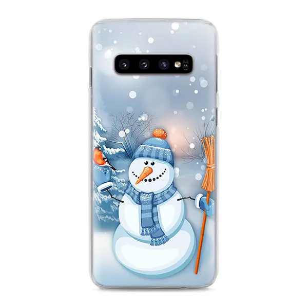 06 Веселый Рождественский Снеговик телефон чехол s для samsung Galaxy S10e S10 S8 S9 плюс M10 M20 M30 A50 S6 S7 края Жесткий Чехол Крышка - Цвет: 06