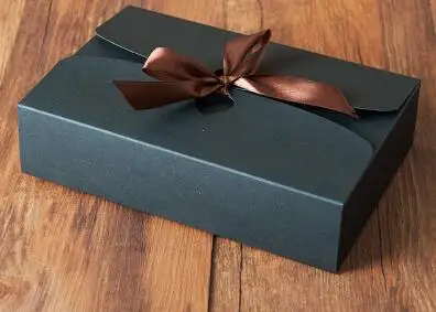 40 шт оптом коричневые/черные бумажные коробочки большой крафт подарочная коробка с лентой сувенир для свадебной вечеринки коробка подарок/коробка для упаковки одежды 3 размера