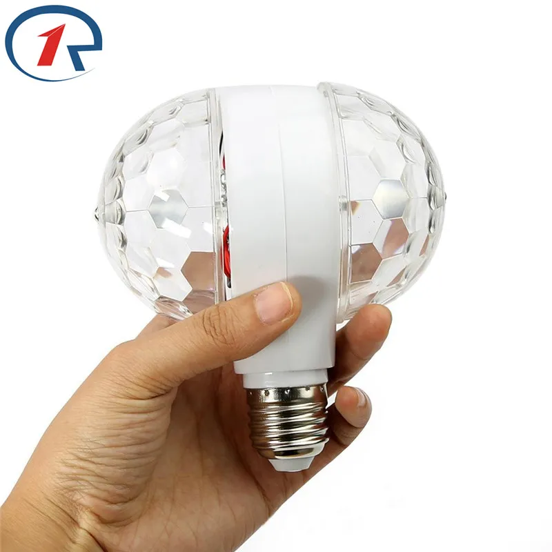 Цветной Вращающийся RGB светодиодный сценический светильник ZjRight 3 Вт праздничный