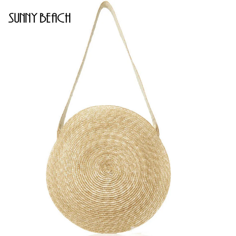 Женская Соломенная Сумка SUNNY BEACH круглая плетеная сумка мессенджер ручной работы