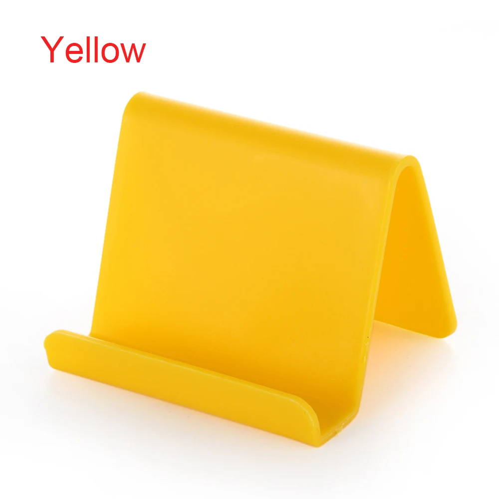 yellow 1 шт., универсальный модный мини-смартфон, настольный держатель, подставка, держатель для телефона, Кронштейн для мобильного телефона, планшетов, ленивый кронштейн - Цвет: yellow