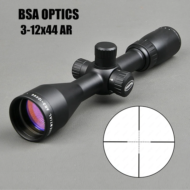 BSA оптика 4-16x44 AOE тактический оптический прицел зеленый красный прибор ночного видения для освещения Охота прицел снайперской винтовки воздушный Охота