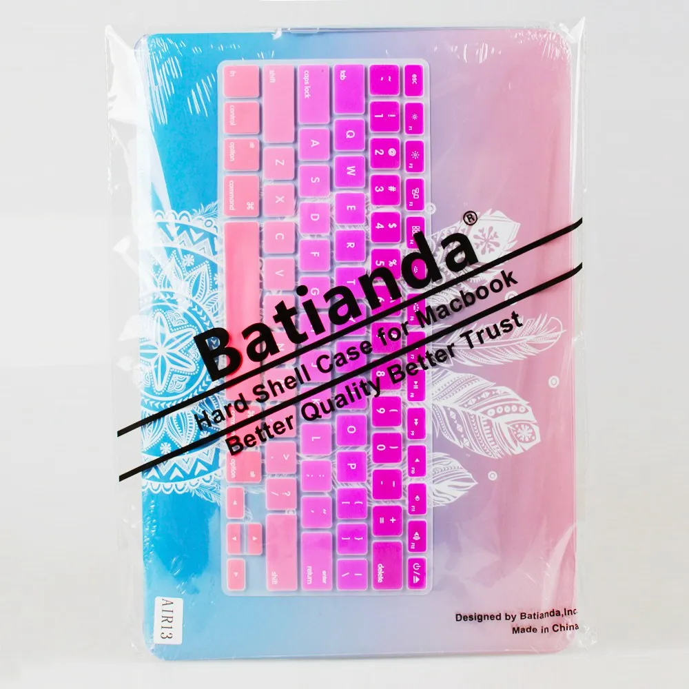 Пластиковый жесткий чехол с клавиатурой для MacBook Air 13 11 Pro 13 15 Touch Bar A2159 A1932 12 1" Ловец снов