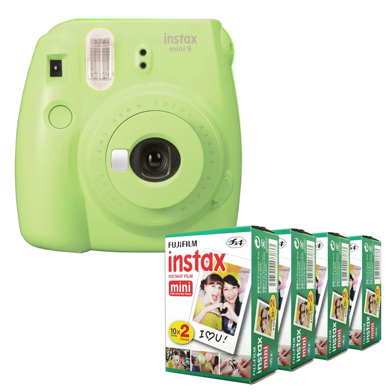 Fujifilm Instax Mini 9 Instant Lime Green Camera + Fuji Plain 80 Film White Edge фото|fujifilm instax mini|instax minifujifilm |