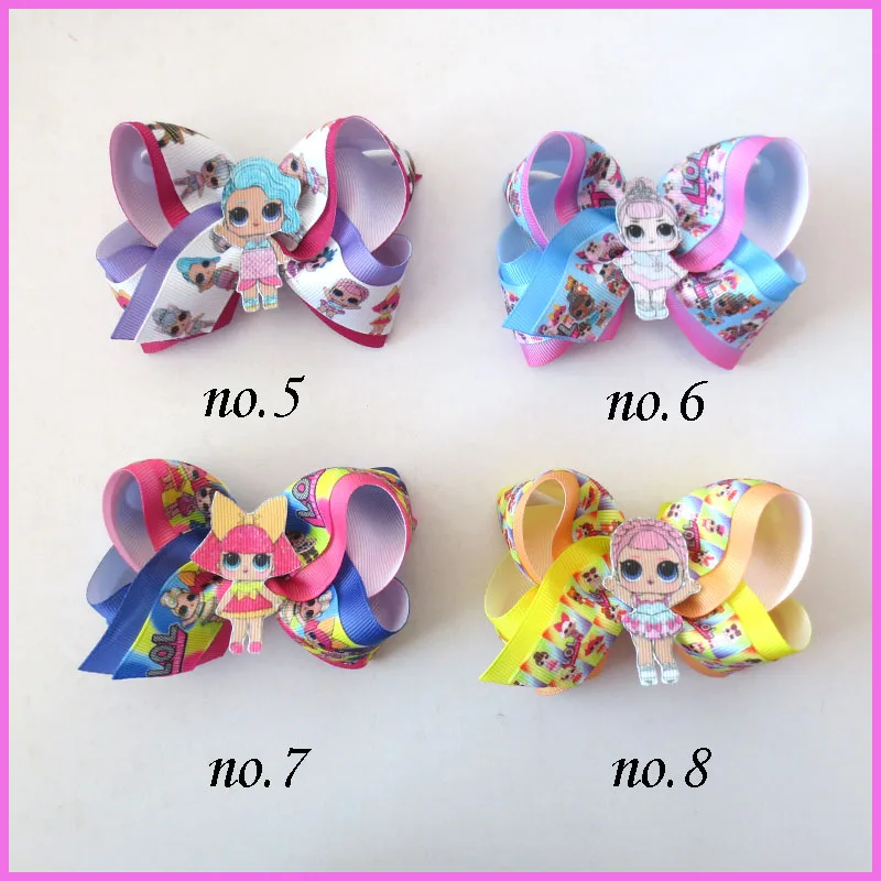 100 благословение девушка Популярные 4 &quotTwo Tone ABC заколка для волос с бантом
