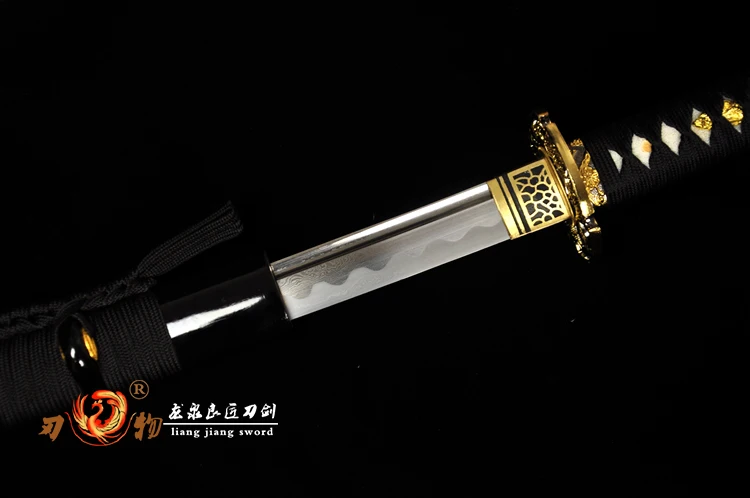 Японский самурайский меч ручной работы складное стальное лезвие полный Танг