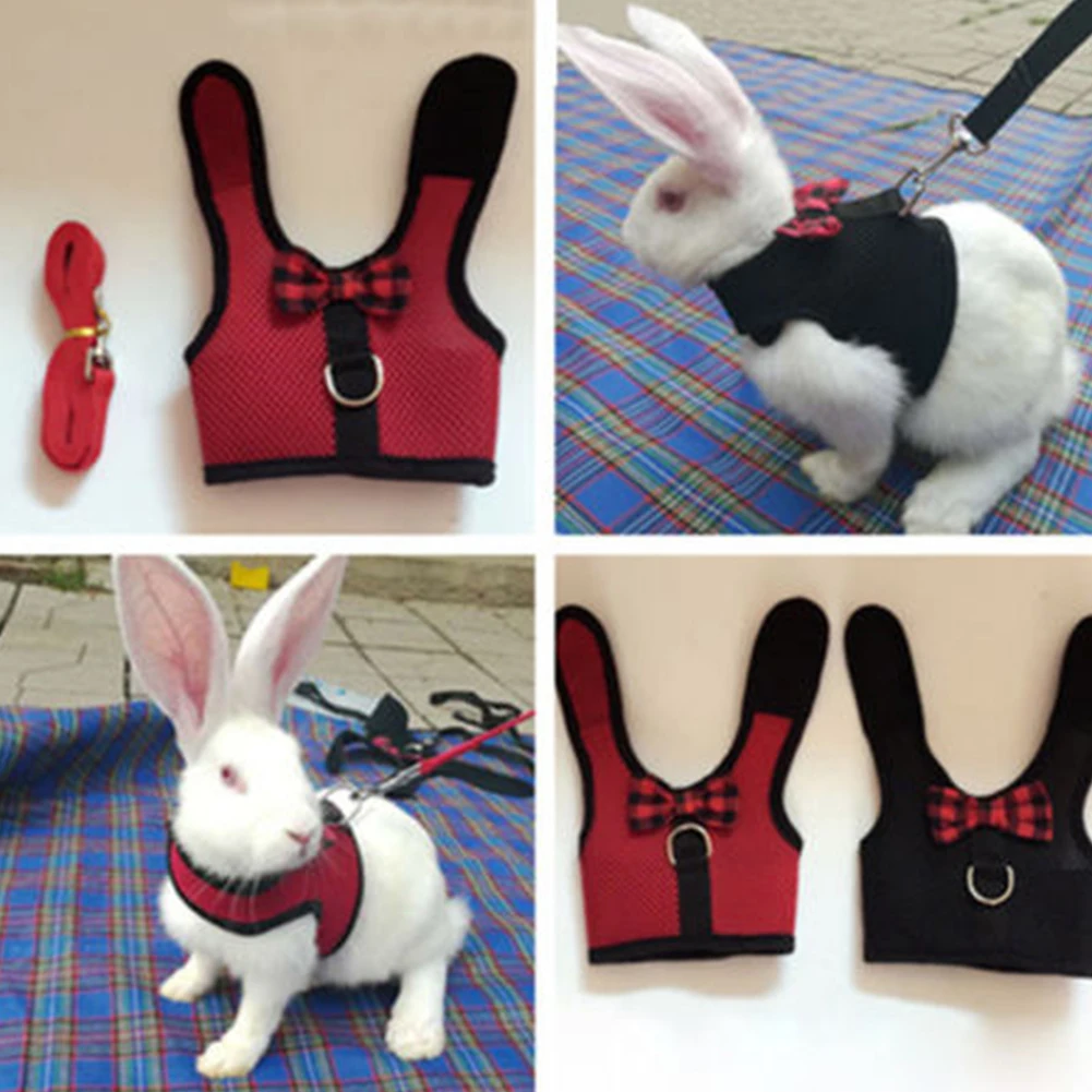 Изящная одежда упорная ткань сетки поводок бантом хомяк кролик Cat жилет для