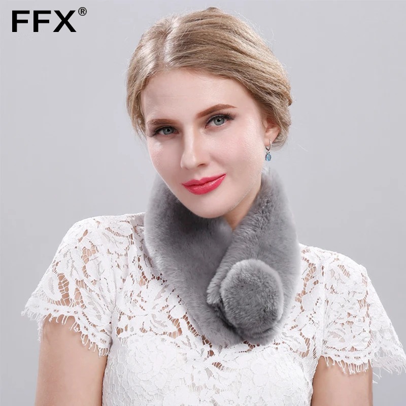 China Made Scarves By Rex Rabbit Fur Thicker Than Regular Ones Scarf For Neck Keep Warm In Winter And Autumn | Аксессуары для