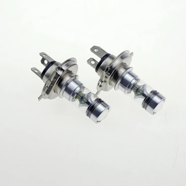 2 шт. 100 Вт H4 Samsung 3030 чип 20 SMD 6500k Ярко-белый светодиодный противотуманный DRL дневные
