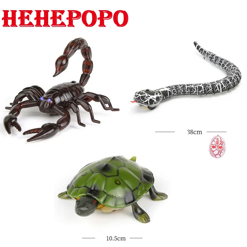Hehepopo инфракрасная Змея с дистанционным управлением/Скорпион/Черепаха макет поддельные RC игрушка животное трюк Новинка шутки шалость для мальчика взрослых