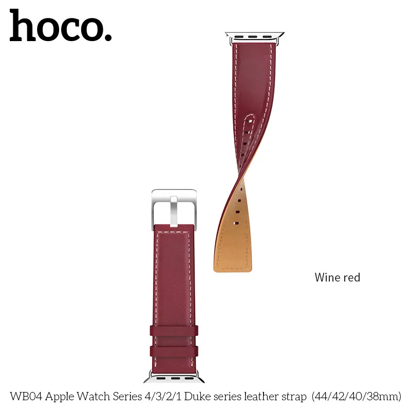 HOCO сменный ремешок из натуральной кожи для Apple Watch Series 4 Series 3 2 1 совместим с Apple Watch Band 44 мм