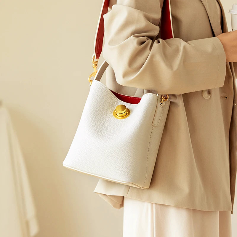 Женская сумка через плечо WOONAM дизайнерская из натуральной телячьей кожи