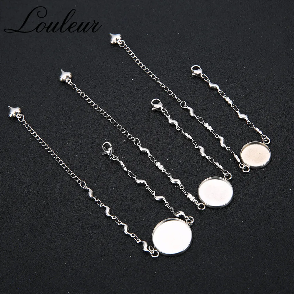 _ 5 шт./лот Звезда Сердце S образная нержавеющая сталь круглая пустая оправа рамка