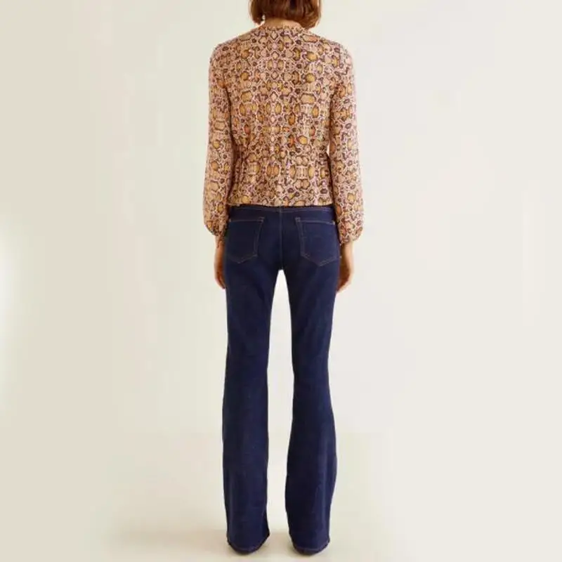 Женская блузка с длинным рукавом рубашка Харадзюку 2018 | одежда