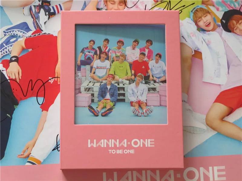 Подписанный WANNA ONE autographed первый альбом CD + подписанный плакат Kpop новая Корейская
