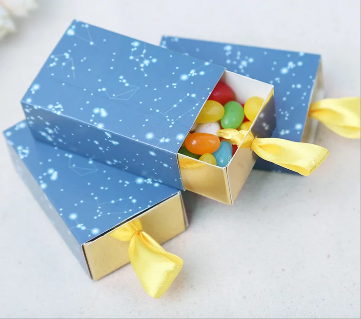 100 x романтические синие Звездные небеса галактика тема свадебные сувениры