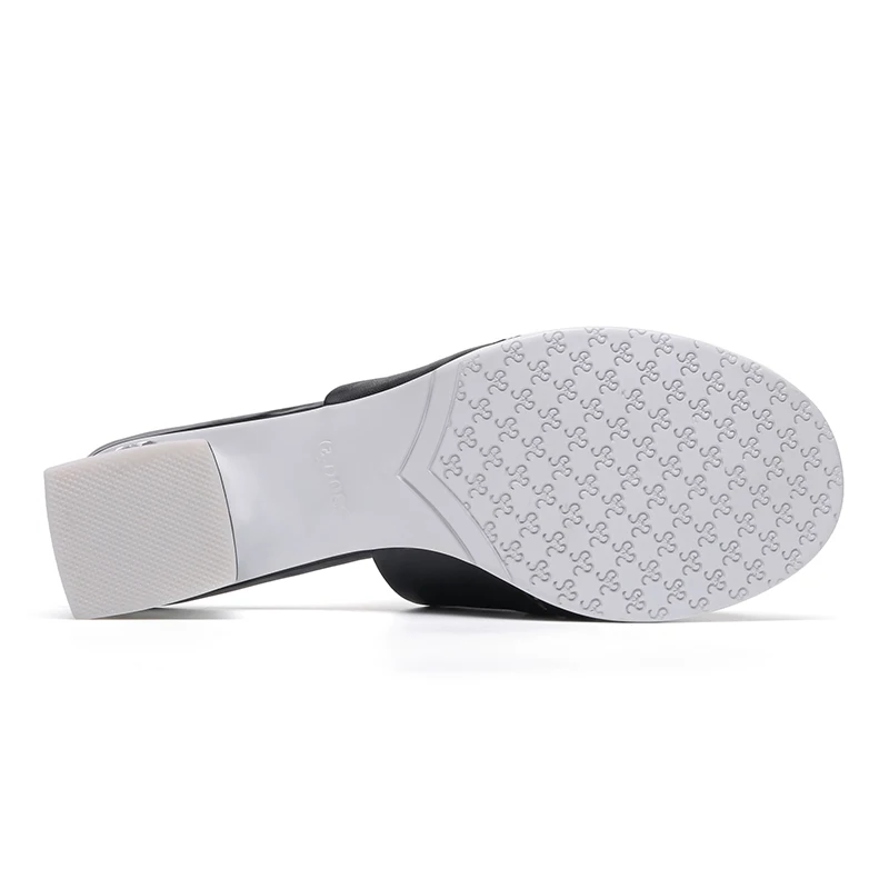 Вселенная женские тапочки Натуральная кожа Обувь летние шлепанцы квадратный