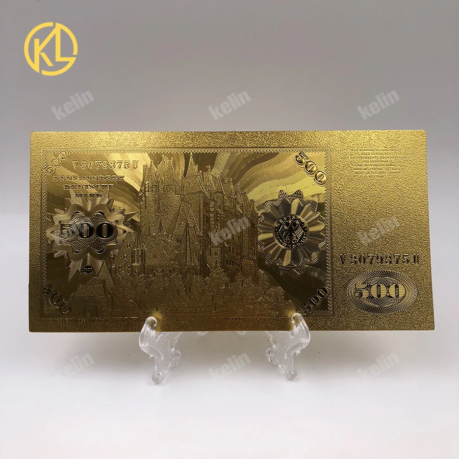 Металлический Золотой альбом для банкнот 10 шт./лот немецкие старые банкноты