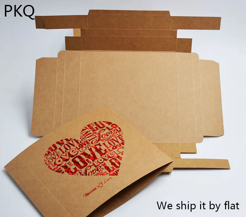 10 шт. натуральный крафтовый CD DVD бумажная Выдвижная коробка крышка свадьба