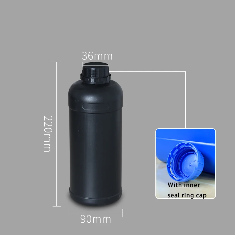 7 1000 мл HDPE пластиковая бутылка с завинчивающейся крышкой пустой контейнер для жидкости, шампуня, лосьона путешествия многоразовые бутылки горячая распродажа - Цвет: 7