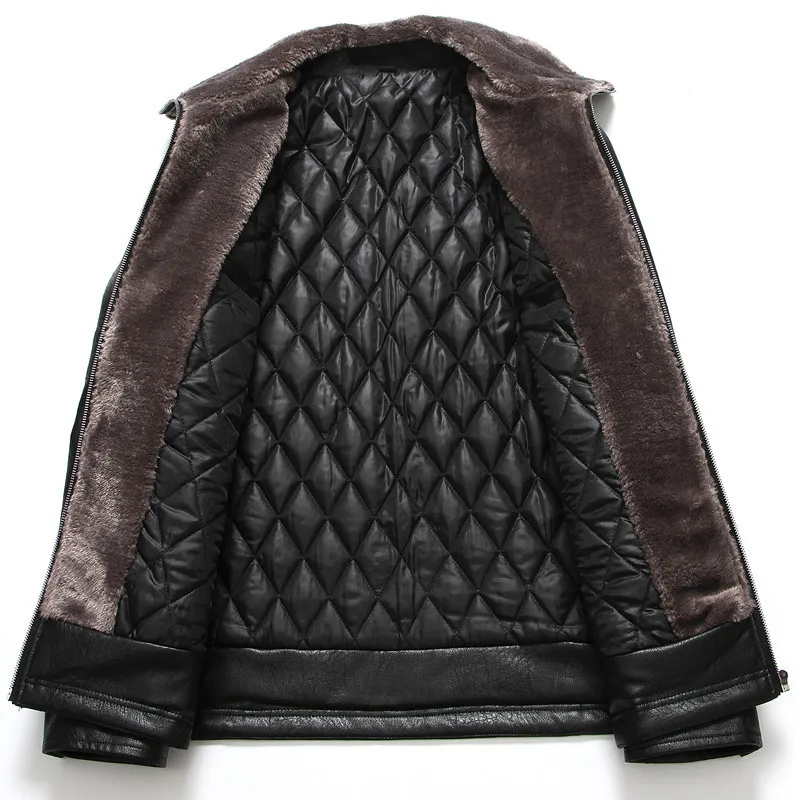 Мужская длинная куртка из овечьей шерсти размеры 10XL 8XL 6XL 5XL 4XL | одежда