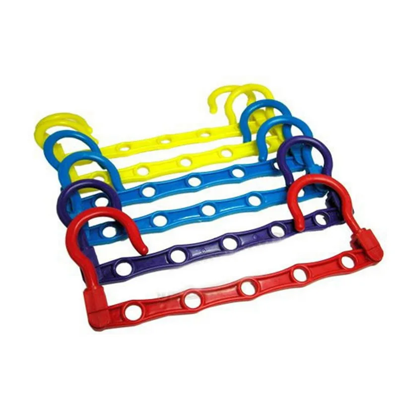 random color Hoomall Магическая вешалка 3D компактный крючок органайзер для шкафа домашний инструмент вешалка для одежды сушилка для одежды стеллаж для хранения одежды - Цвет: random color