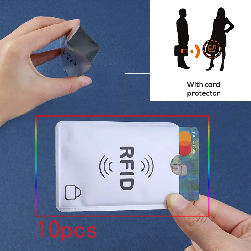 10 шт./компл. Анти Rfid Бумажник Блокировка считыватель банк держатель для карт Id