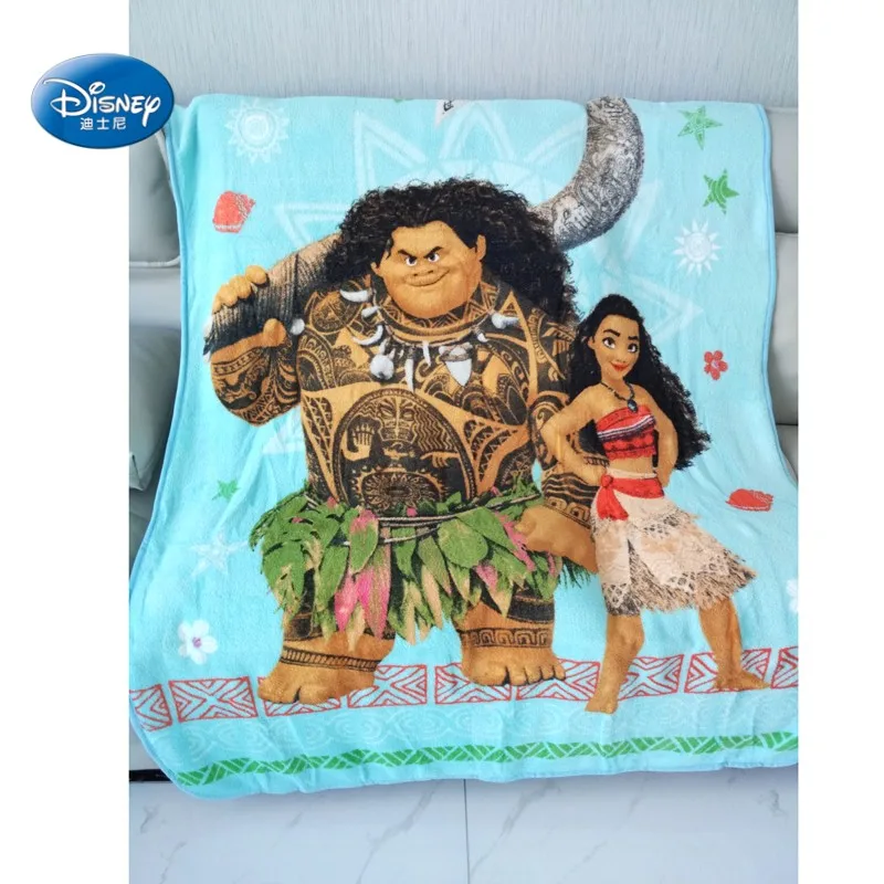 Disney Teal синие скидки Моана и Мауи плюшевое одеяло бросить 117x152 см для детей на
