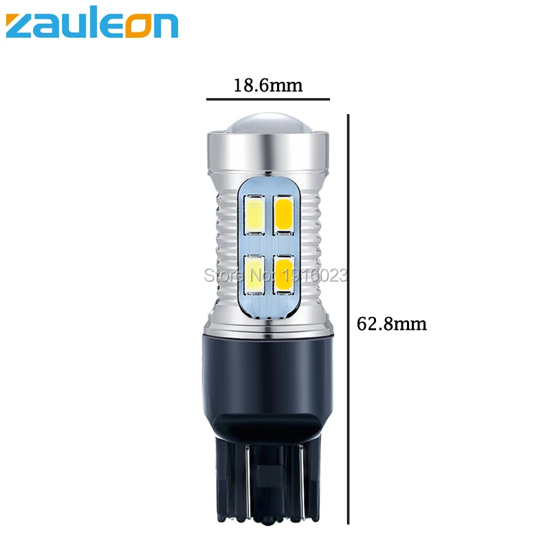Zauleon 2 шт. T20 W21/5 Вт 7443 20 светодиодный 5630 SMD автомобильный Янтарный/желтый белый