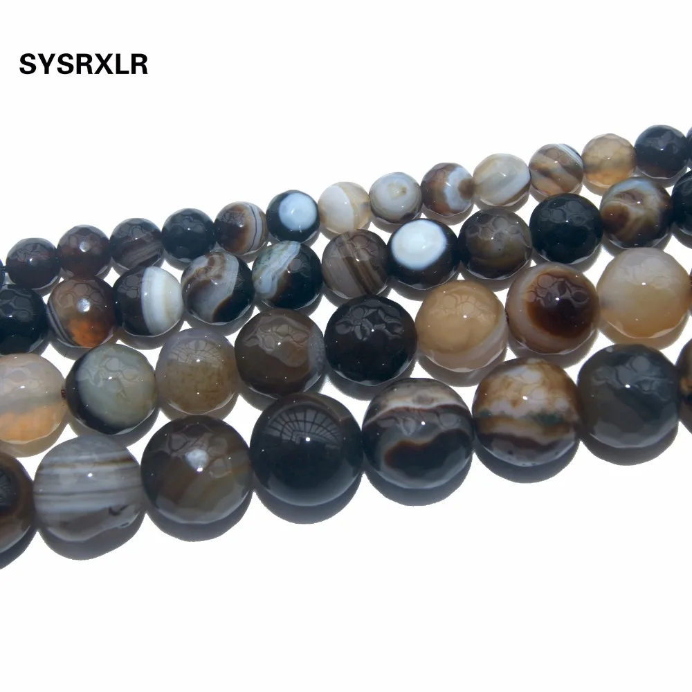 Бусины с граненым кофейным агатом для изготовления ювелирных изделий сделай сам