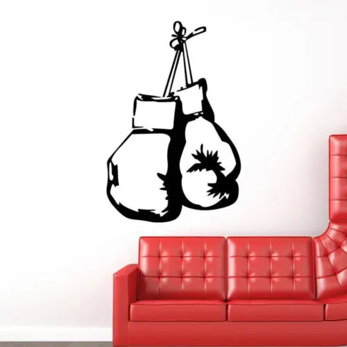Черный мальчик Боксёрские перчатки настенные наклейки с цитатами Спальня