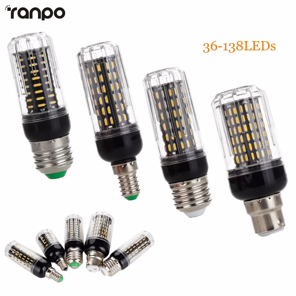 New 4014 SMD E27 E14 E12 LED Corn Bulb Light 36LEDs 72LEDs 96LEDs AC 220V 110V Lamp Spotlights 12W 20W 25W 30W led Lamprada