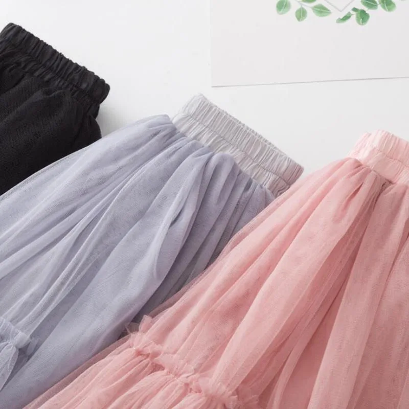 95-160cm Girls Long TuTu Skirts Fluffy Kids Ball Gown Pettiskirts Teen Girl Tutu Skirt Toddler Princess Dance Party | Мать и ребенок