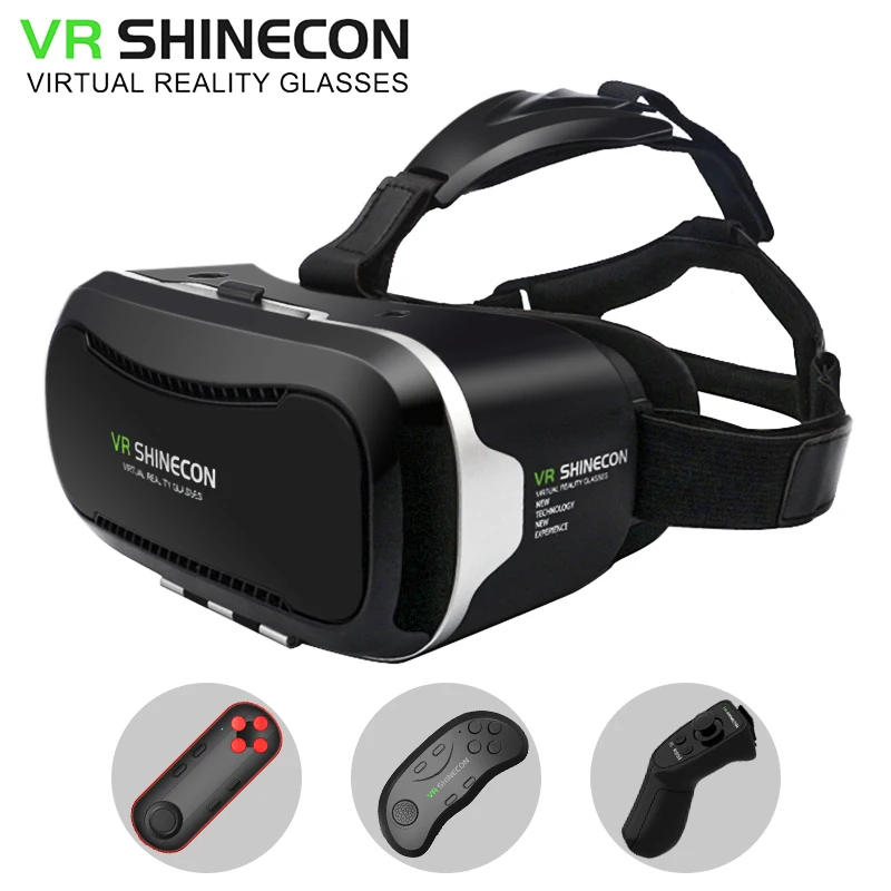 VR Shinecon 2 0 box очки виртуальной реальности 3D google cardboard для 4 3 6 дюймов смартфоны Android