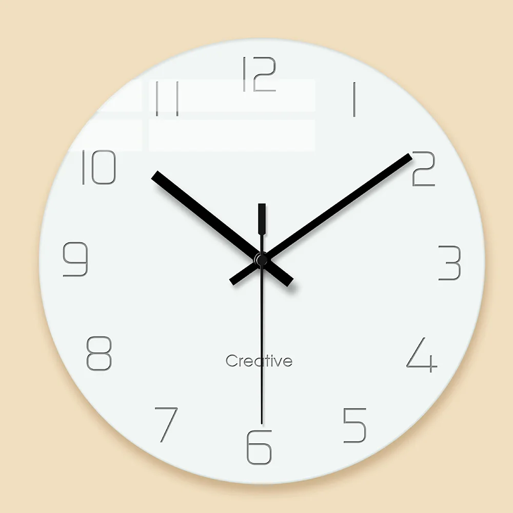 Бесшумные минималистичные современные декоративные настенные часы для гостиной