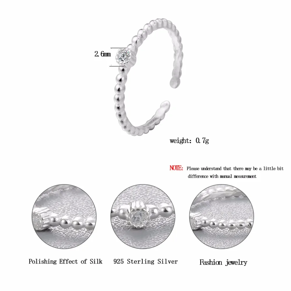 Chandler Bead Stackable Rhinestone Ring Modern Jewelry Gift For Her Simple Design Geometry Samll Crystal Unisex Rings Women | Украшения и
