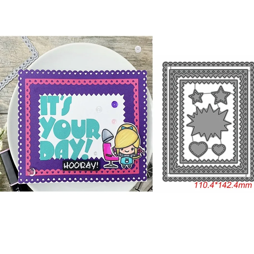 Стрелы прямоугольной формы рамки металла резки трафарет альбом скрапбукинга