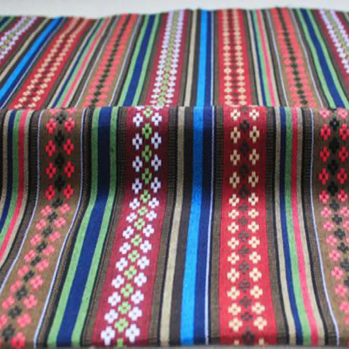 Богемная льняная хлопчатобумажная ткань в стиле кантри для лоскутного шитья