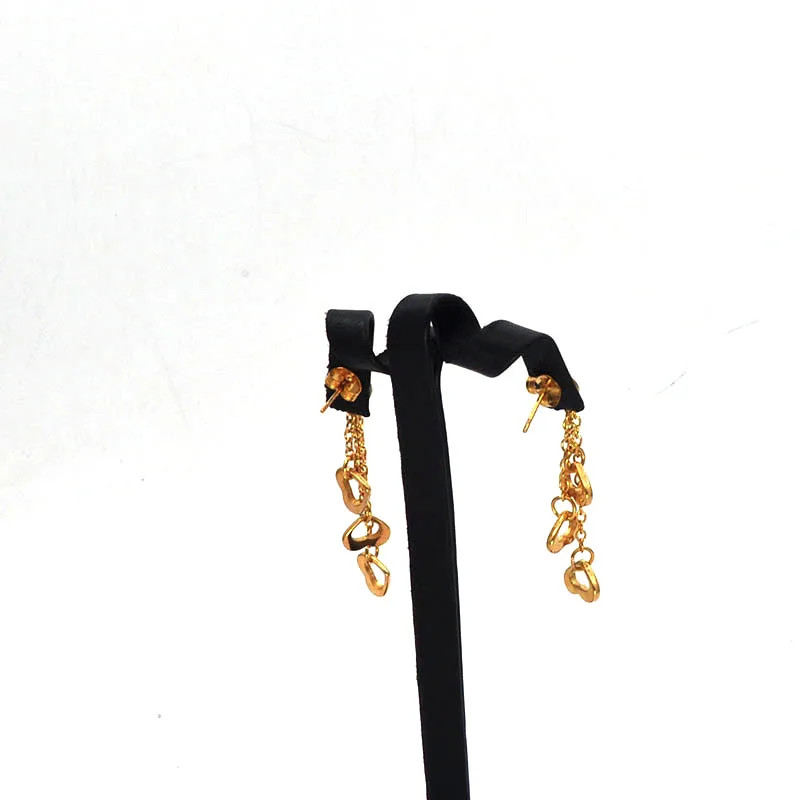 Очаровательные ювелирные изделия оптом из нержавеющей стали серьги золотой