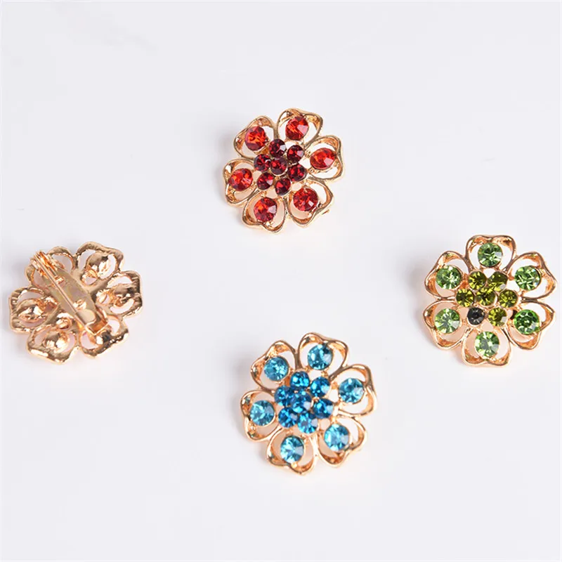 

Elegant Rhinestones Flower Corsage Brooches Scarf Accessories for Ladies Colorful Women Trendy Brooches Shawl Buckle Brooch pins