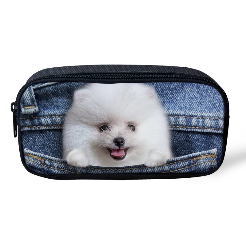 Женская джинсовая сумка для карандашей с 3D принтом|Косметички| |