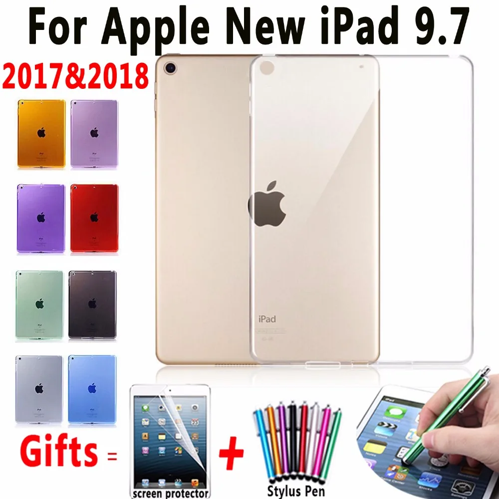 Мягкий силиконовый прозрачный тонкий чехол для Apple iPad 9 7 2017 2018 5th 6th поколения A1822