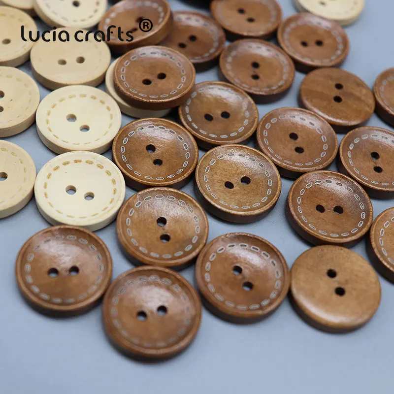 Lucia crafts букет невесты 6 штук в партии 24 шт. 20 мм с 2 отверстиями круглые деревянные пуговицы лазерной маркировки натуральный пуговицы, аксессуары для одежды E0120