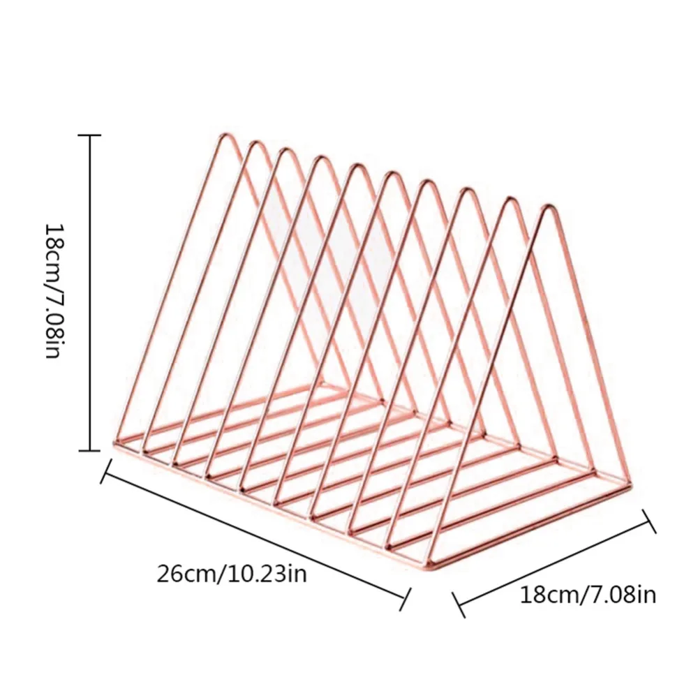 Креативная металлическая книжная полка 9 сетка для хранения журналов Настольный