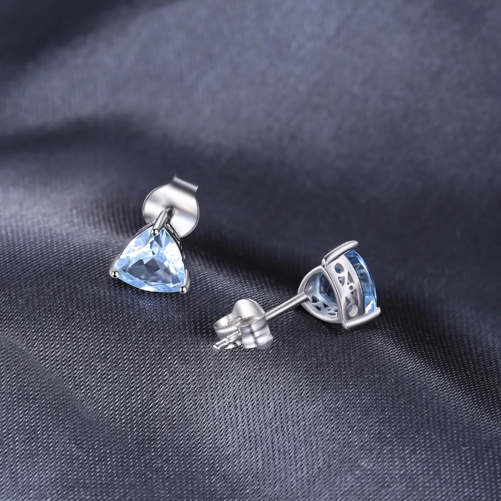 Кольцо от jewelrypalace 1.9ct натуральный Небесно Голубой топаз камень чистый 925 пробы серебряные серьги гвоздики для женщин модные украшения
