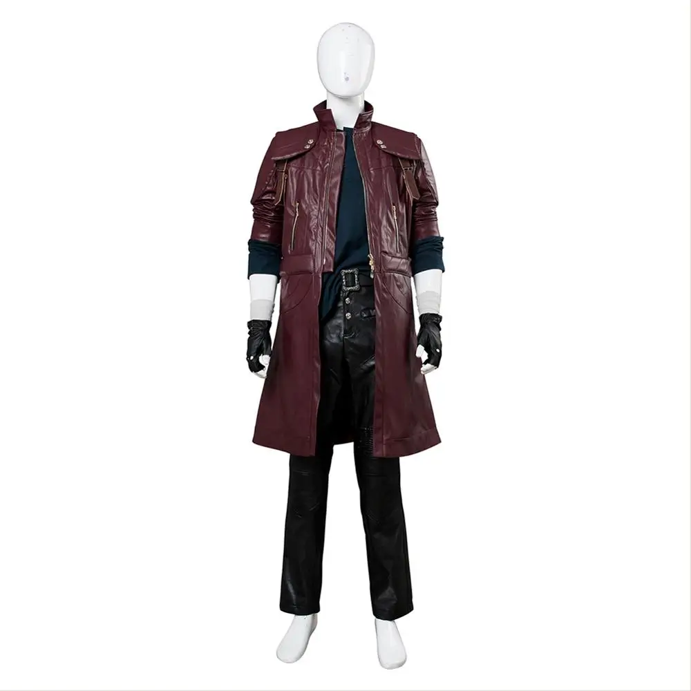 Костюм для косплея DMC 5 Dante взрослых Мужской наряд кожаные карнавальные костюмы на